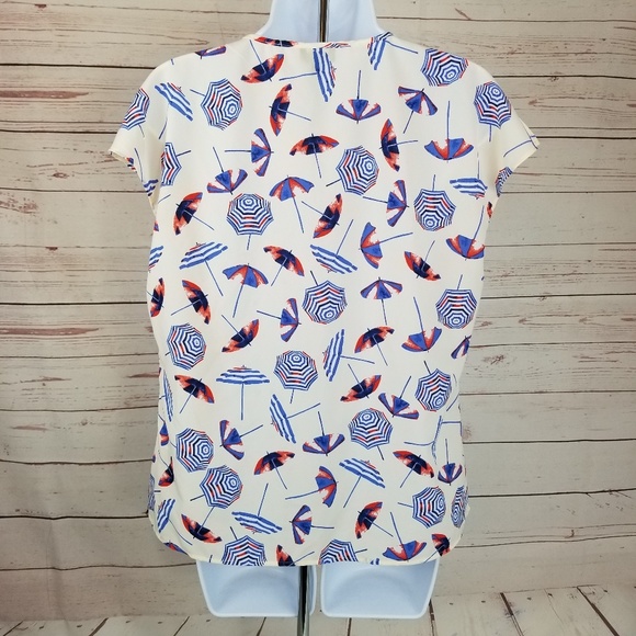 Talbots Women's MP Beach Pin Tuck Split Sleeve - Picture 5 of 7